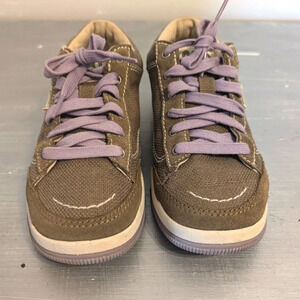 Simple Biodegradable Women’s Canvas  Olive Green eco Sneakers Size 7.5